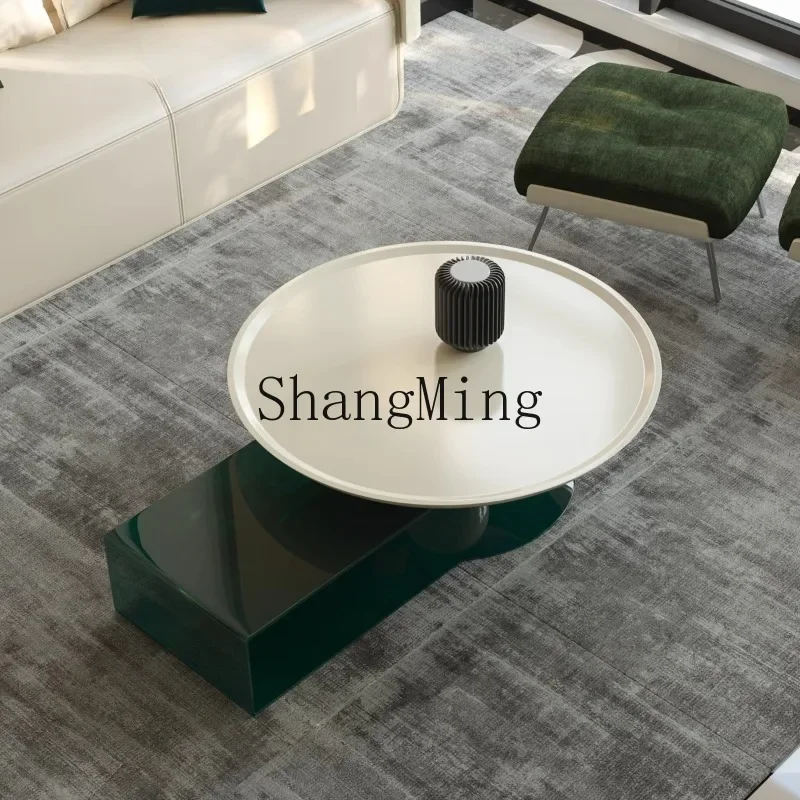 

CL modern coffee table medieval paint acrylicChinese new small apartment round simple