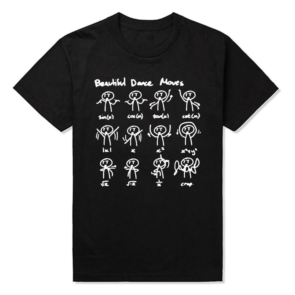 

New Clothing Round Neck Maths Mathematics Beautiful Dance Moves Men's T-shirt Designer Boyfriend Short Sleeve T ShirtF