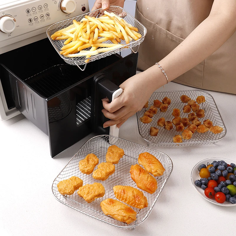 Air Fryer Baking Rack Metal Oven Grill Racks 3 Layers Airfryer Accessories for Cosori/Instant Vortex/Ninja/Foodi CookIng Basket