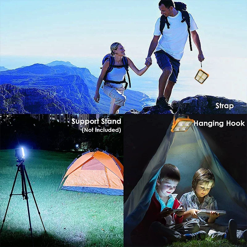 20000mAh Camping Lantern High Solar Repair Emergency Lamp with Magnet Powerful Flashlight Power Bank Rechargeable LED Tent Light