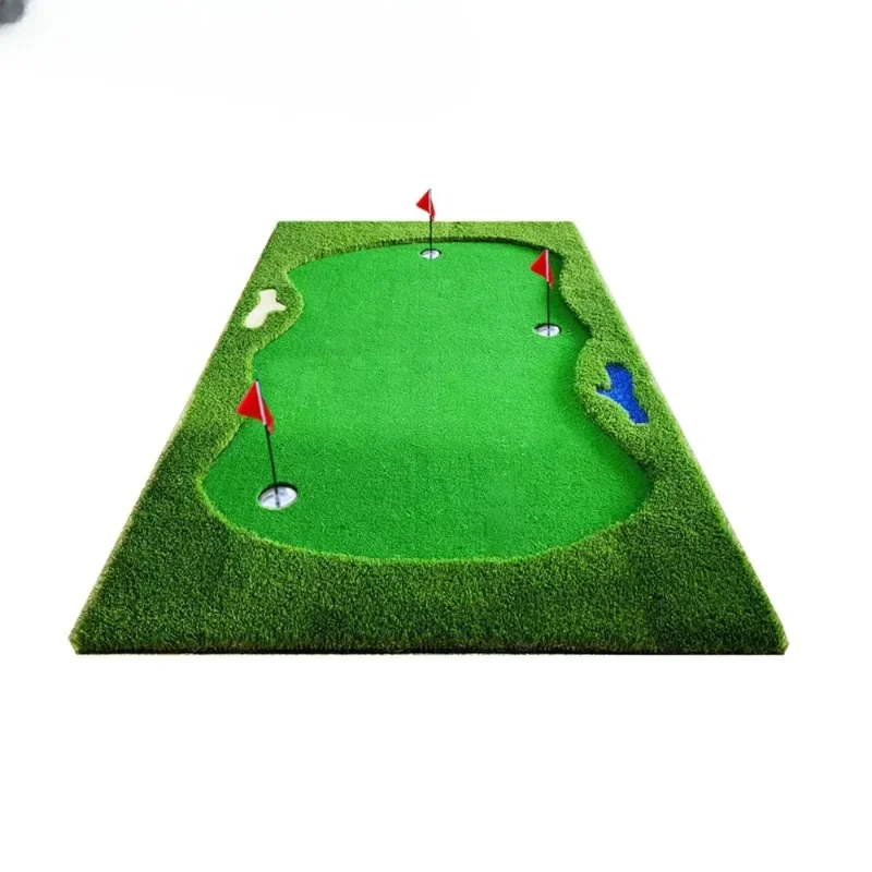 Green Golf Mat,True to Life Green Simulation Golf Putting Mat,Green Long Challenging Putter for Indoor Outdoor