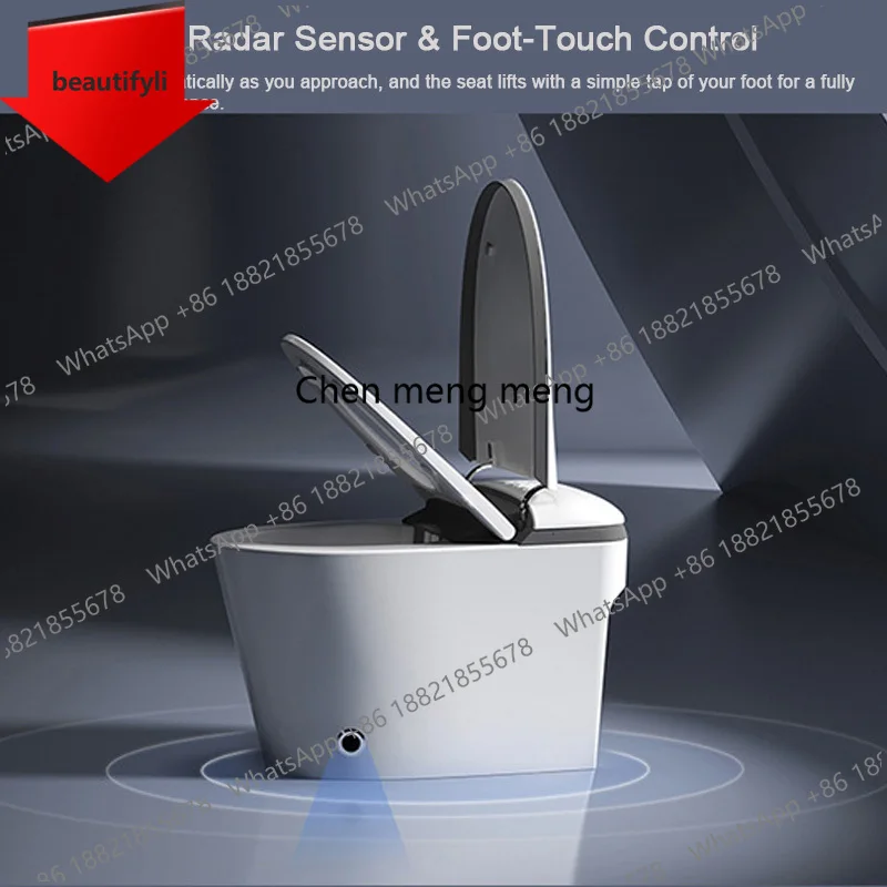 

A46 Smart Toilet Bidet with Heated Seat Automatic Lid Flush Remote Control Warm Air Dryer Nightlight Elongated Intelligent Toile