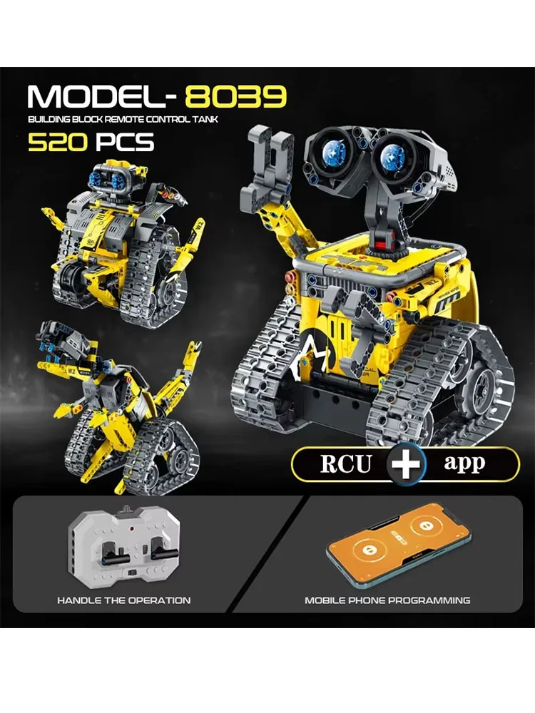 642 3 in 1 Vervorming Stad RC Robot Graafmachine Racewagen Bouwstenen Afstandsbediening Bulldozer Truck Bricks Speelgoed voor Kinderen - afbeelding 2