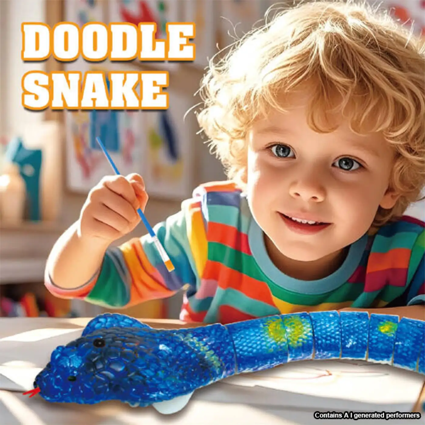 DIY Doodle Remote Control Sensor Dual Mode Realistic Animal Toy Remote Control Rattlesnake Children Birthday Holiday Gifts