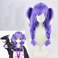 YouTube Vtuber Idol Selen Tatsuki Cosplay Wig OBSYDIA Bold Braids Synthetic Hair Heat Resistant Adult  Wig