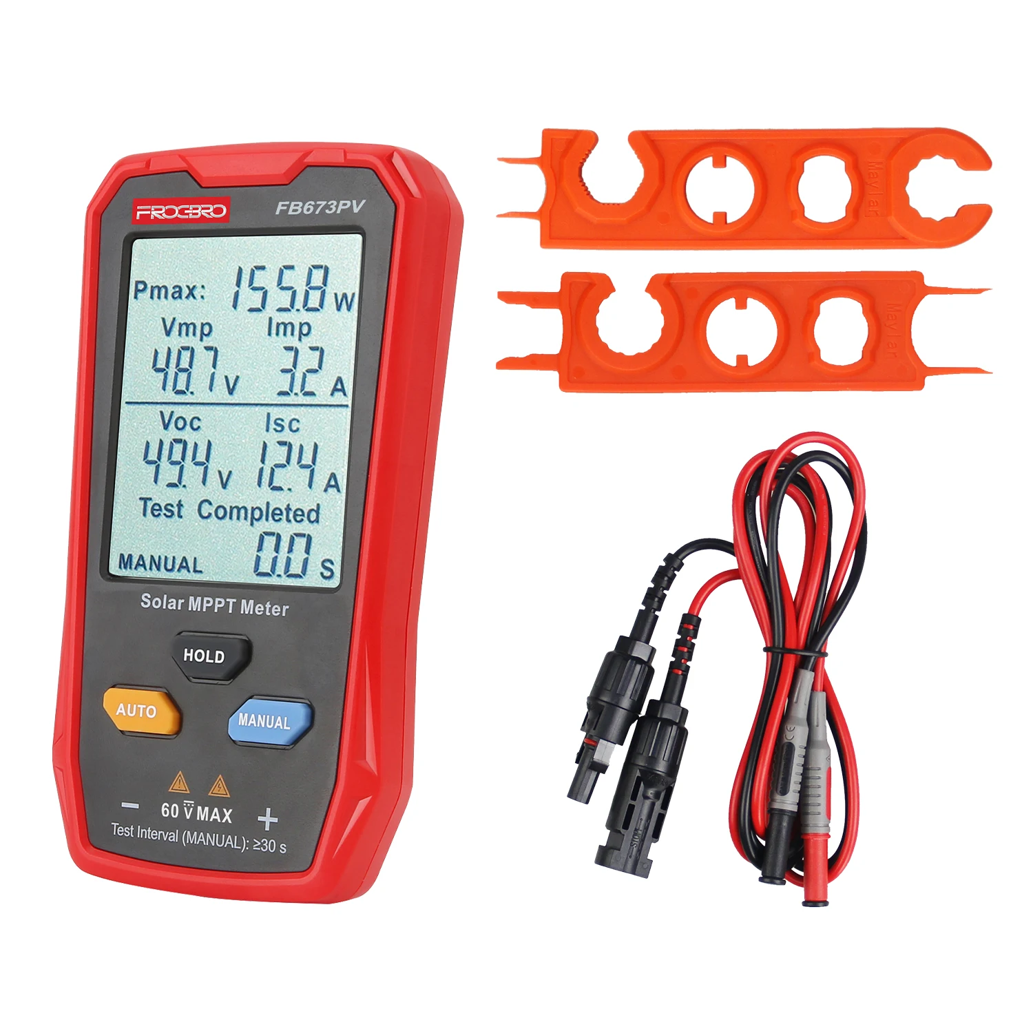 New FB673PV 800w LCD MPPT Solar Panel Pv Tester Energy Meter Smart Current Voltage Tester Digital Meter Solar Power Tester VOC