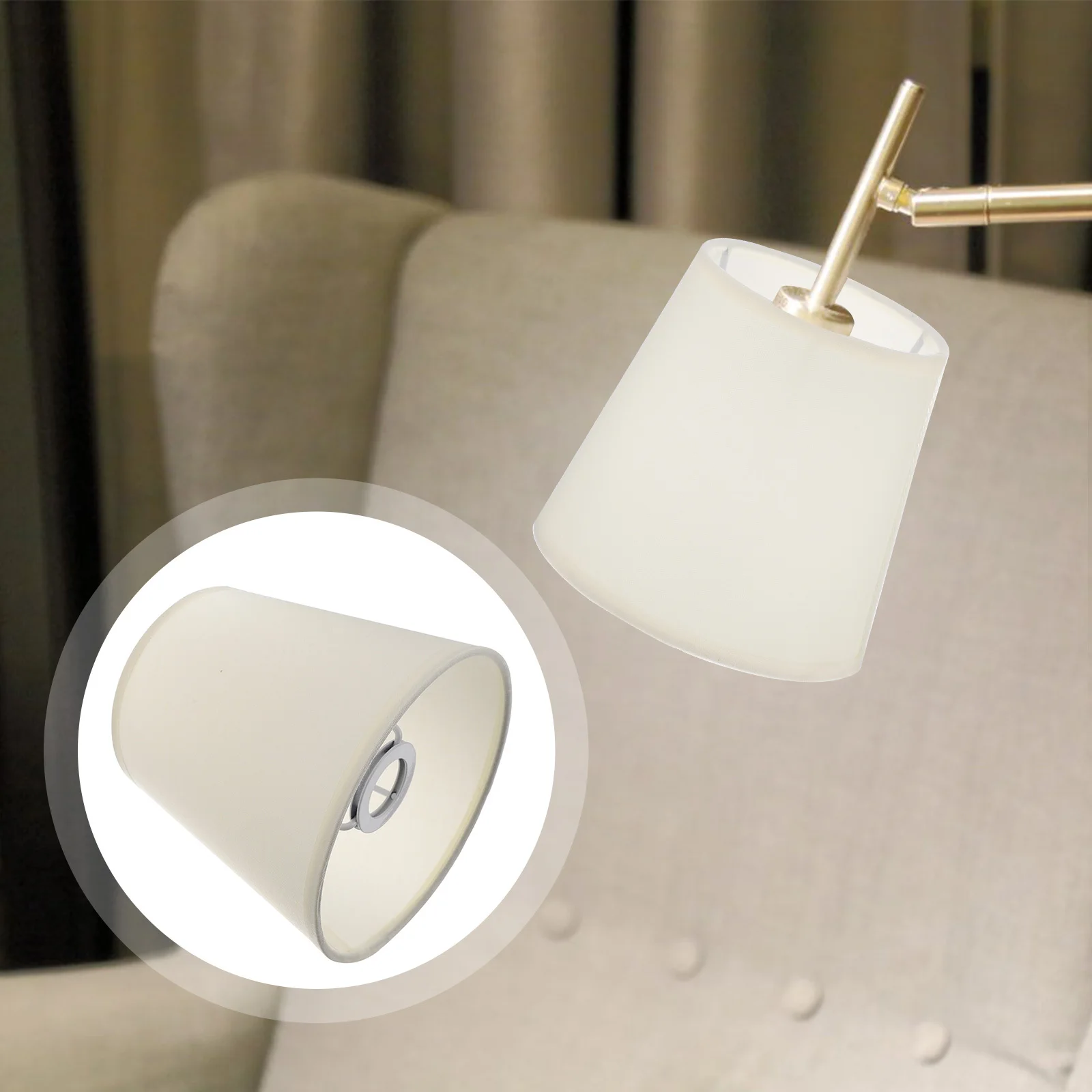 

1Pcs E14 Screw Ceiling Light Lampshade Cream Colored Practical Wall Decor Warm Atmosphere Long Lasting Lamp Shade