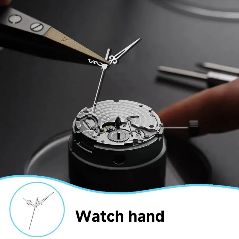 جديد ندفة الثلج شكل ساعة الأيدي الذهب الوردي الأزرق الفضة NH35 ساعة الأيدي ل اليابانية NH35 NH36 4R 7S حركة الساعات اكسسوارات