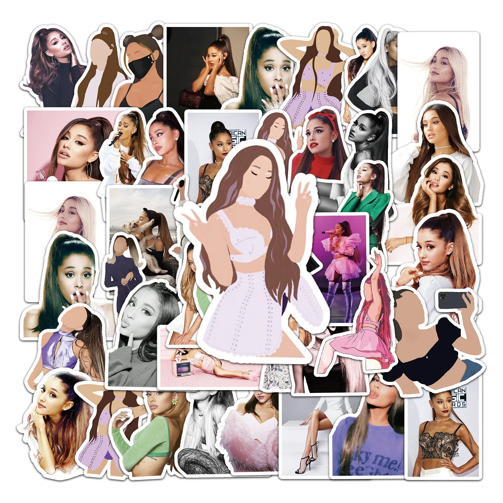 

10/50PCS Sexy European and American Star Ariana Grande Graffiti Stickers Decoration Notebook Phone Guitar Scraphbook Kid Toys