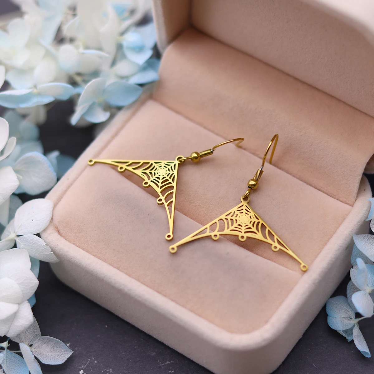 أقراط متدلية على شكل شبكة عنكبوت للهالوين من kinitial للنساء والرجال أقراط متدلية ساحرة ملابس الشارع الشهير إكسسوارات مجوهرات هدية #5