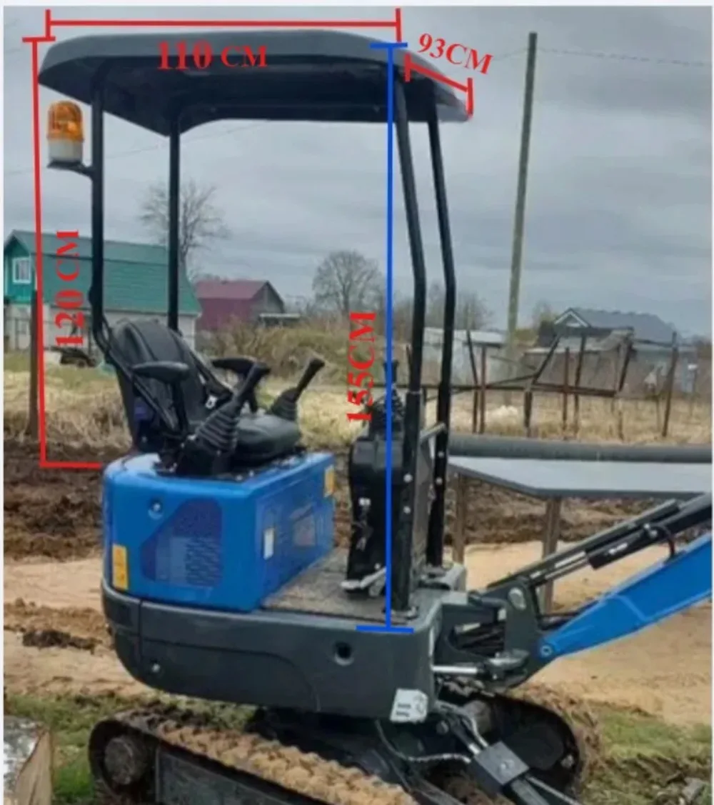 Mini excavadora cubierta de coche toldo cálido Pvc engrosado a prueba de viento para RIPPA R10