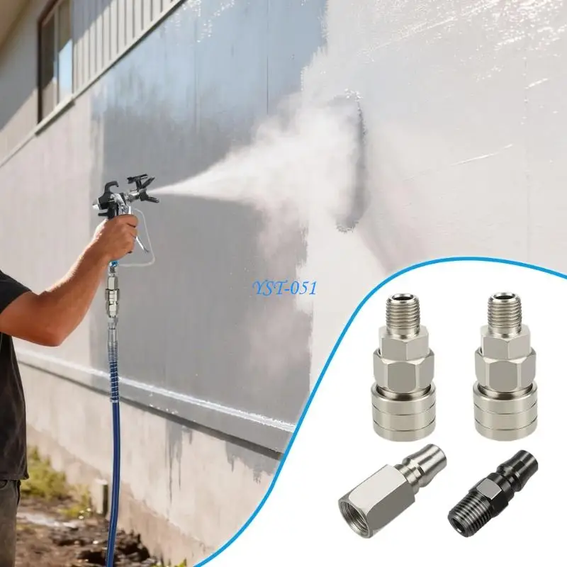 E15A 2Pcs Airless Sprayer Swivels Joints 360 Quick Joint Fittings Sprayer Accessories