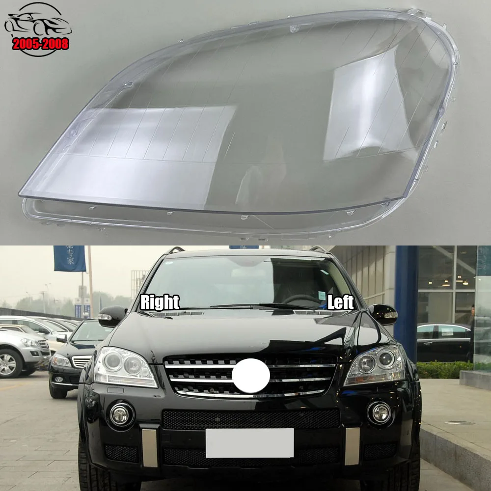 

For Benz M-class W164 ML280 ML320 ML420 ML500 2005 2006 2007 2008 Car Headlight Headlamp Clear Lens Auto Shell Cover