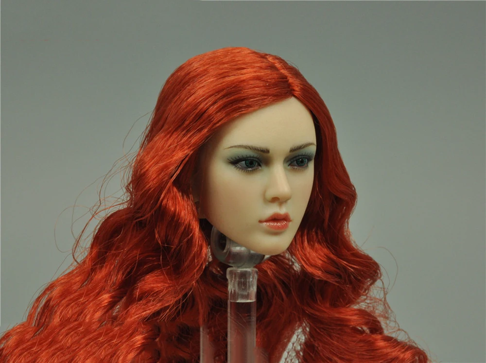 TBLeague 1/6 PLLB2020-S42 Pale Color Beauty Red Long Hair Vivid Head Sculpture For 12inch Action Figures Collection