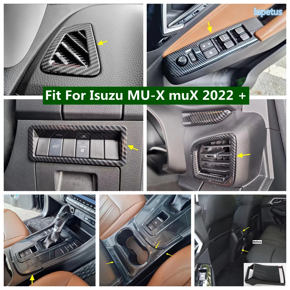 

Gear Box Shift Air Vent AC Outlet Head Light Lamp Control Decor Panel Cover Trim For Isuzu MU-X muX 2022 2023 Car Accessories