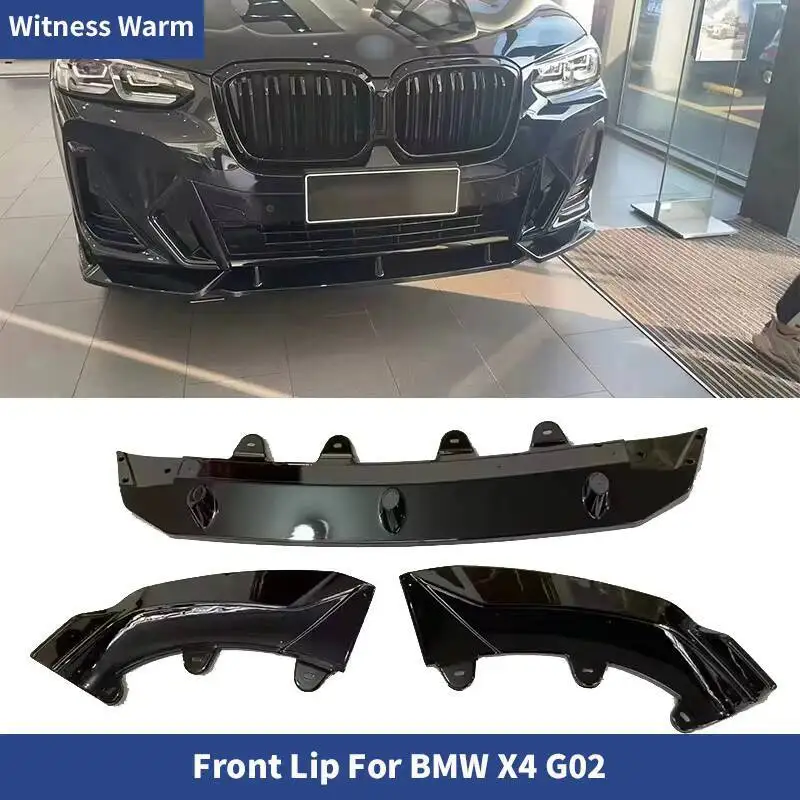 

ABS Front Lip Chin Bumper Splitters For BMW X3 G01 X4 G02 Car Body Kits Spoiler Diffuser 22-24