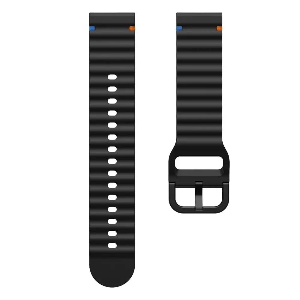 22 mm 20 mm Uhrenarmband für Huami Amazfit BALANCE Band GTR 4 2 2E GTR3 Pro/GTS 4/2 Mini GTS 3/Bip 3 Pro U S Silikon-Wellenarmband – Detail 20