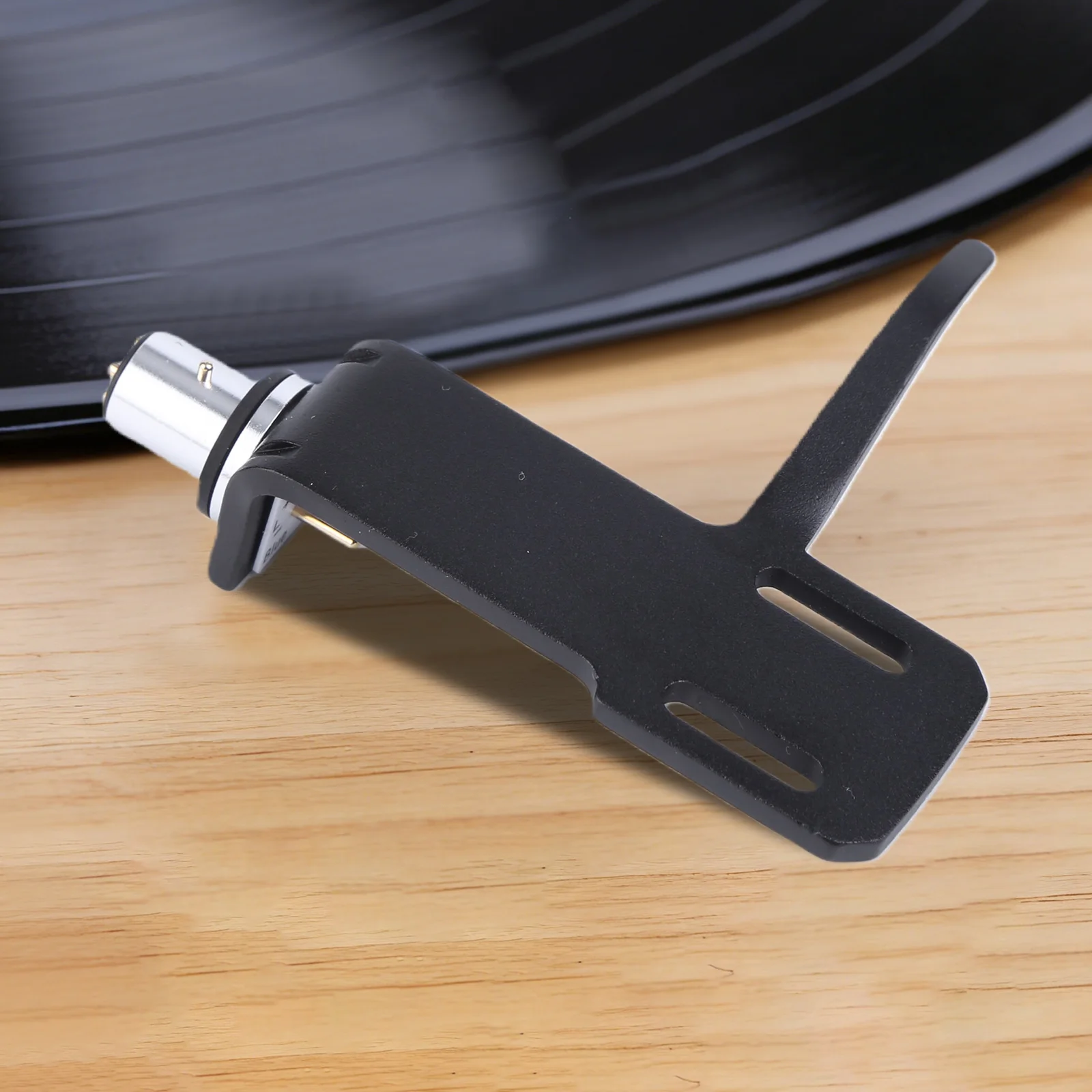 Universal Phono Headshell with 4 Lead Wires LP Headshell Aluminum Alloy for LP Vinyl Record Player Turntable Phonograph