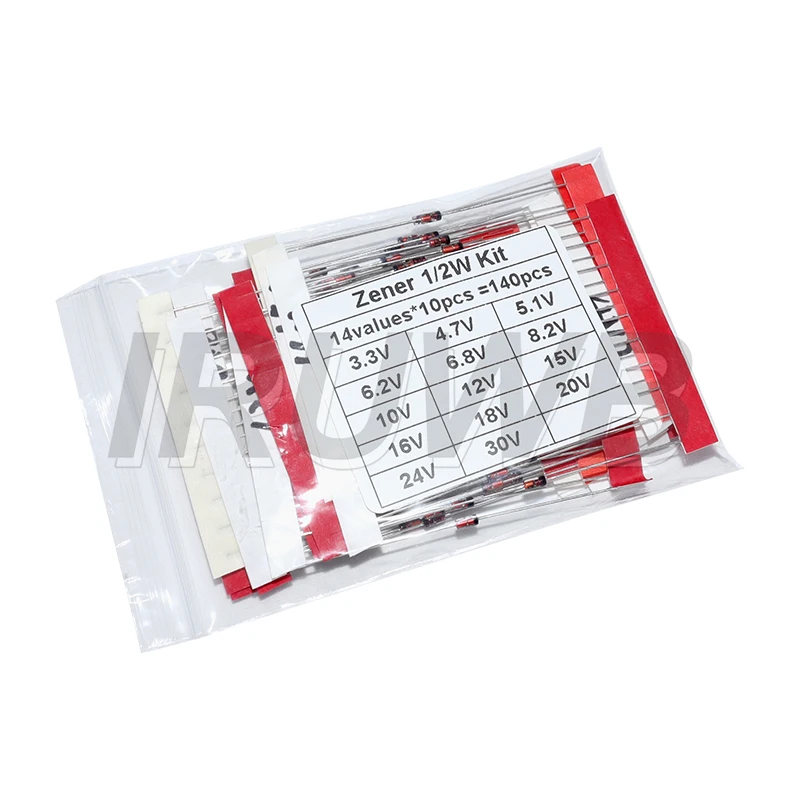 14values*10pcs=140pcs 1/2w 0.5W 3.3-30V 140PCS