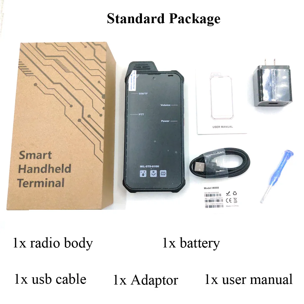 UNIWA W888 Andriod 11 4G Radio sieciowe IP68 wodoodporne odblokowanie telefonu komórkowego NFC POC Walkie Talkie praca z Zello Real-ptt