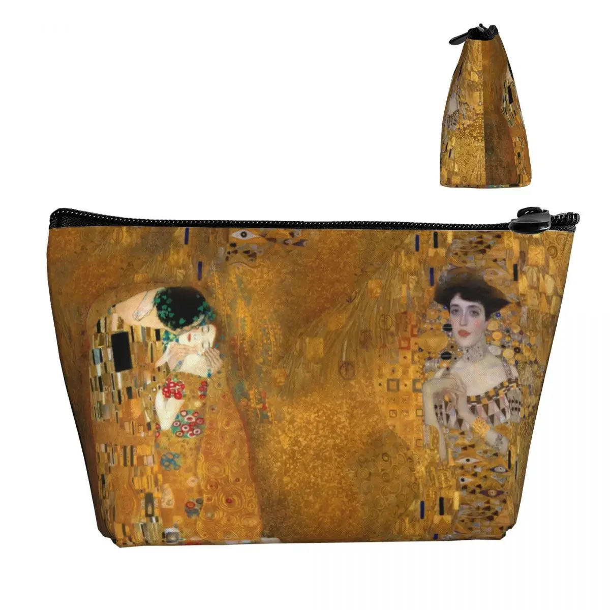 Travel Woman In Gold Toiletry Bag Fashion The Kiss By Gustav Klimt Makeup Cosmetic Organizer Women Beauty Storage Dopp Kit Box