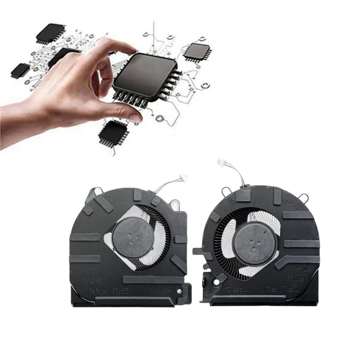 SCLS 60W CPU GPU Cooling Fan for Victus RTX3050 16-D 16-E TPN-Q263 /4 Replacement Heatsink Fan