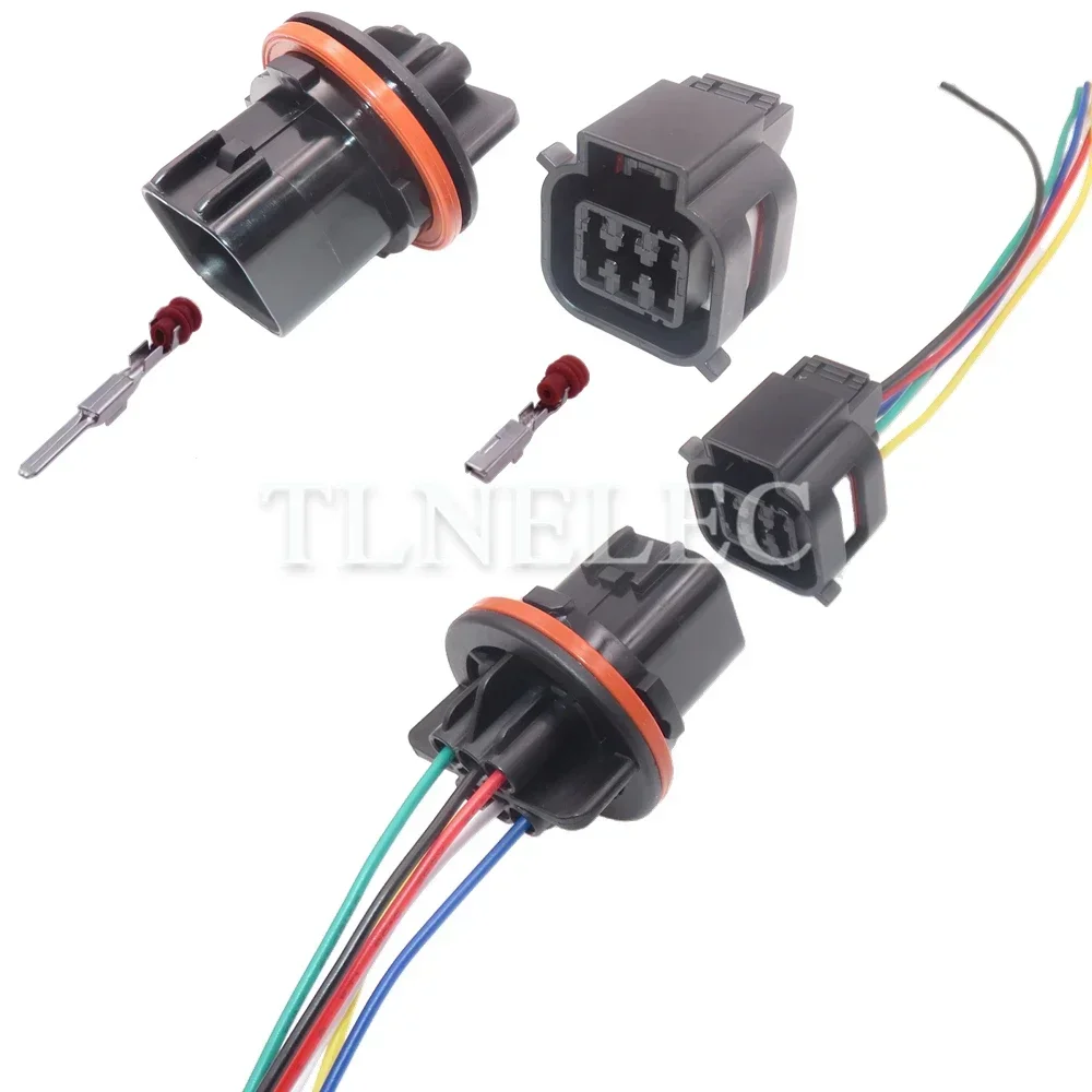 6 Pin Way Automobile Headlight Sealed Socket with Wires Auto Wire Harness Connectors For Hyundai Kia MG643866-5 MG 643866-5