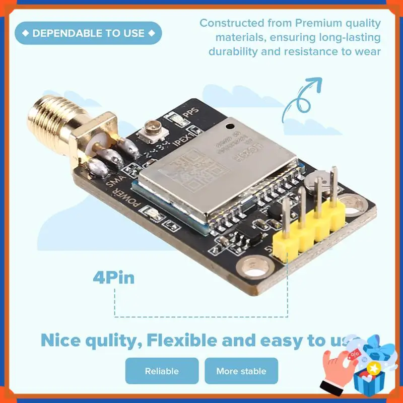 Compact RTK Base Station Board Featuring Quectel LC29H Dual Band L1 L5 For High Precision Positioning Module Output RTCM Data