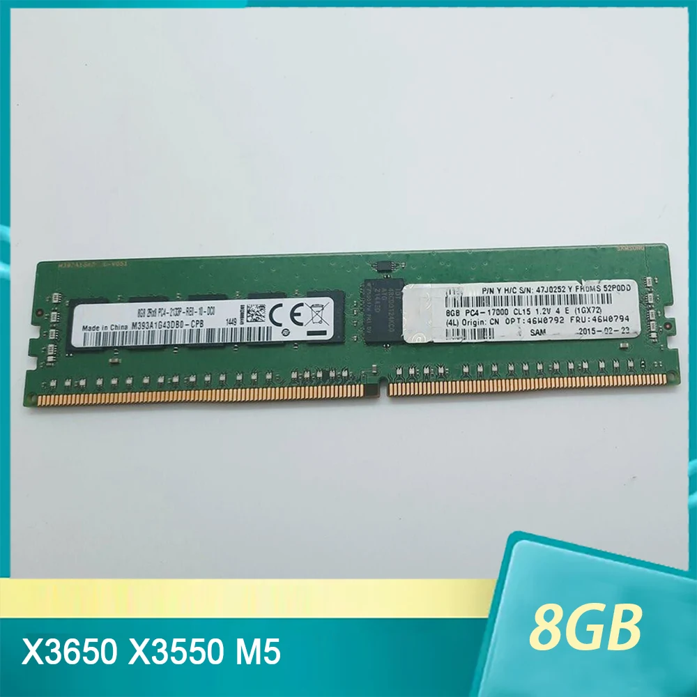 

For IBM RAM X3650 X3550 M5 46W0794 46W0792 47J0252 PC4-2133P 8GB DDR4 2133P REG Server Memory