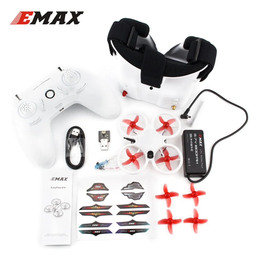 Emax EZ Pilot Beginner Indoor FPV Racing Drone With 600TVL CMOS Camera 37CH 25mW RC Quadcopter RTF - One Battery