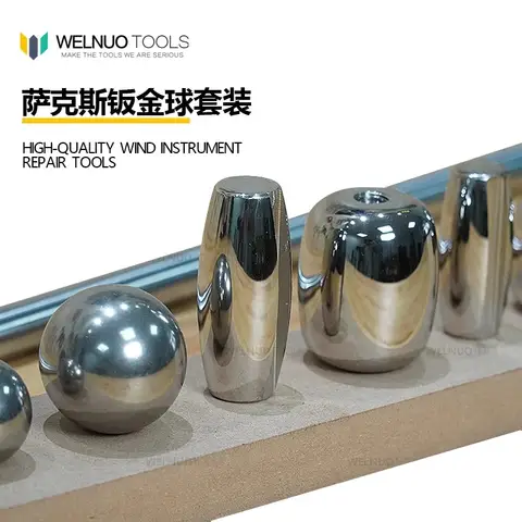 WELNUO 색소폰 수리 도구 전문 색소폰 구리 튜브 시트 금속 볼 8 볼 1 샷