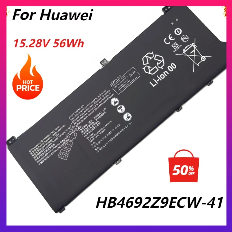 

Новый аккумулятор для ноутбука HB4692Z9ECW-41 для Huawei MateBook D14-53010TVS Magicbook 14 NBB-WAH9P NBL-WAQ9H WFH9 WFQ9