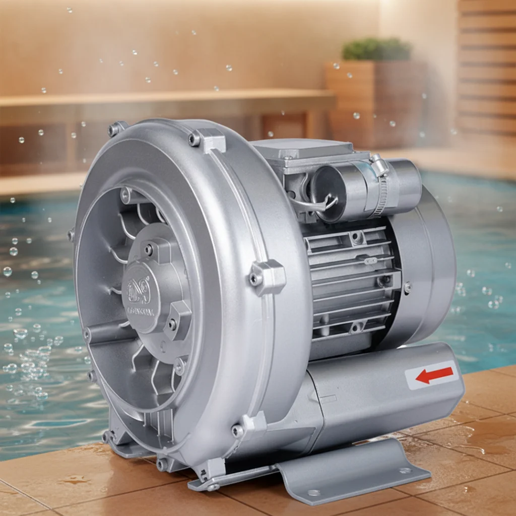 High Pressure 550W Side Channel Blower Ring Air Pump 220V OEM Customizable for Wastewater Treatment