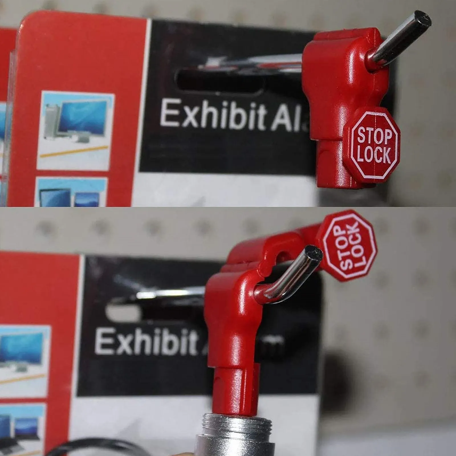 10Pcs Anti Theft Lock Peg Hook for Retail Displays Lightweight Plastic Construction Smooth Operation Excellent