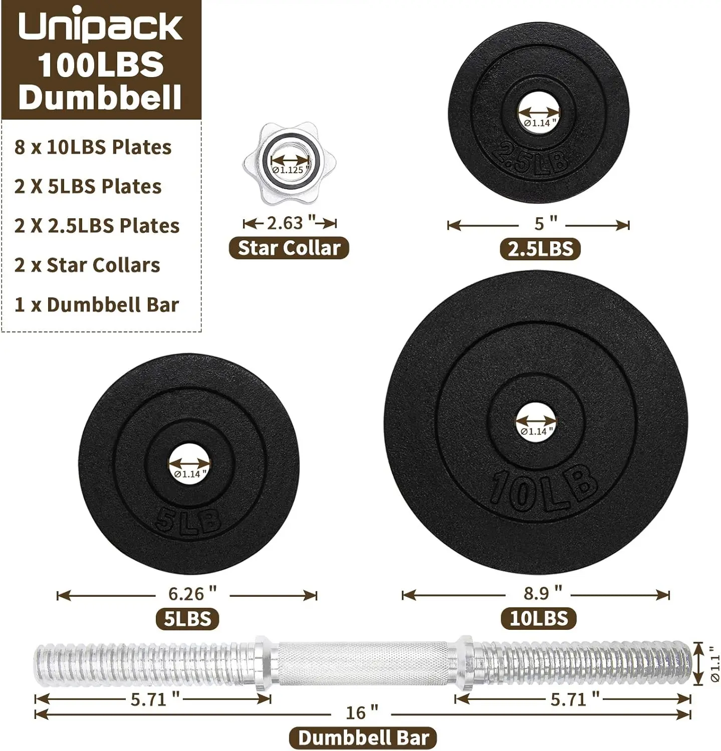 Pair of Adjustable Dumbbells Kits-200lbs(2x100lbs)