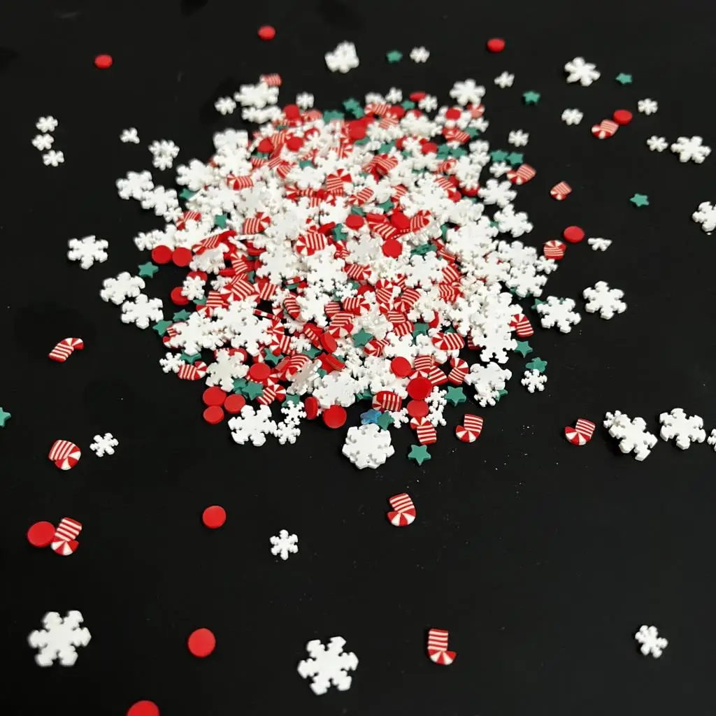 30g Plasterki Polimerowej Gliny Wielokomponentowej Slime Gorąca Glinka Wypełniająca DIY Dekoracje do Paznokci Żywica Epoksydowa Wypełniacz Rękodzieło Świąteczny Styl na Prezent Zabawki*