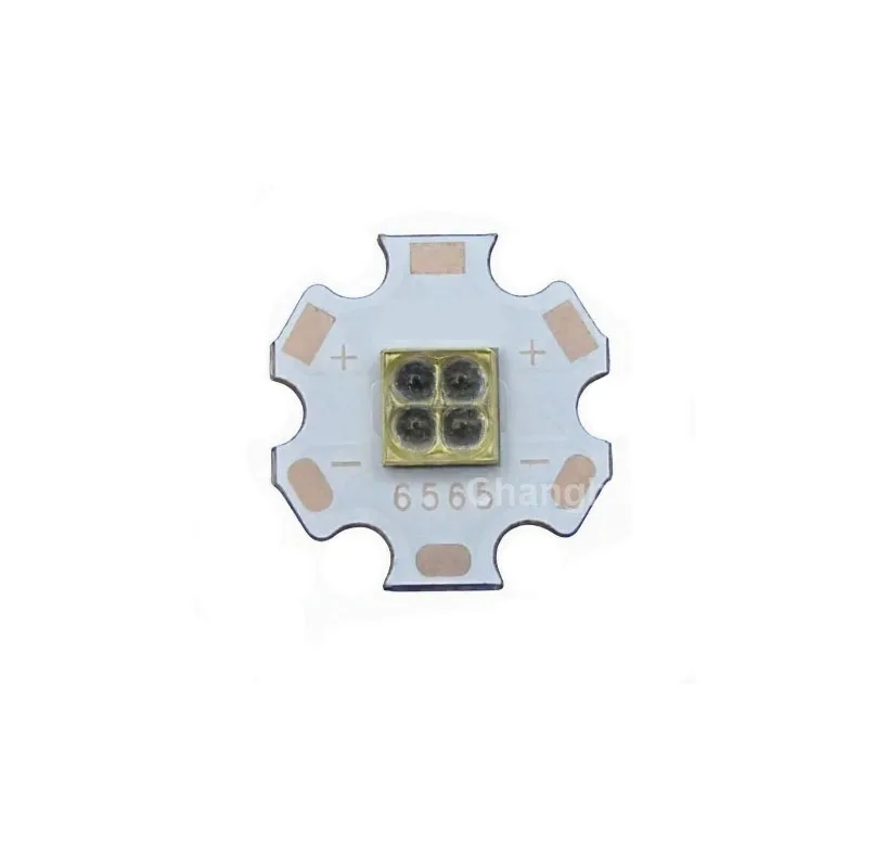 30° 6565 UVC Four in One LED Chip 130mW High Power 270-280nm UV LED Diode 4W Quartz Lens Ceramic Substrate for Sterilization