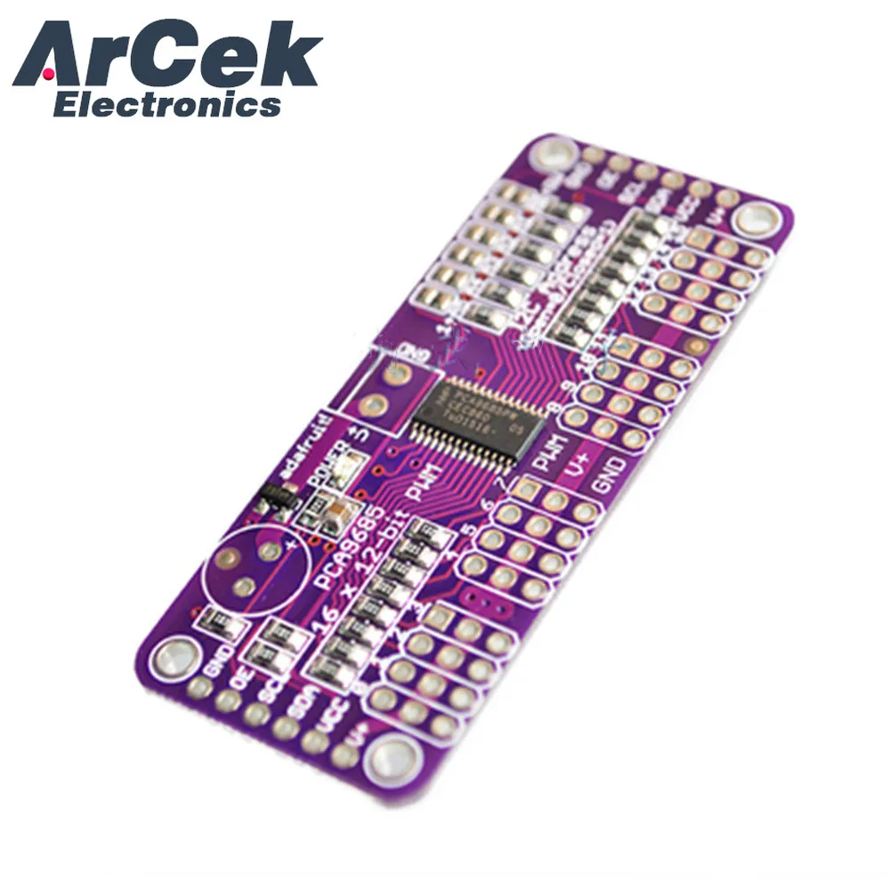 16-канальный 12-битный PWM-сервопривод PCA9685, 1,6 кГц, PWM-сервопривод, модуль для материнской платы Raspberry Pi