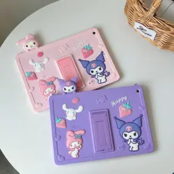 Kuromi-funda blanda Kawaii para iPad de 9a, 8ª y 7ª generación, ipad Air2, iPad Air5, Air4, 10,9, iPad Pro Mini 4 5, funda para niños con soporte