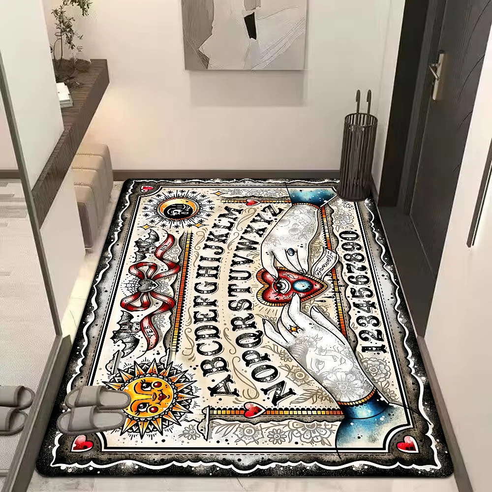 Ouija Board Door Mat Kids Room Bedroom Decoration Balcony Anti-Slip Doormat Living Room Doormat Area Rug