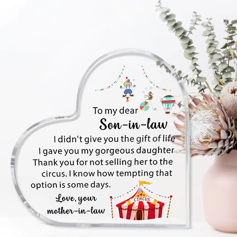 الاكريليك على شكل قلب الابن في القانون هدية عيد ميلاد هدية عيد الميلاد، عيد الشكر، هدايا السنة الجديدة ديكور غرفة المعيشة ديكور المنزل