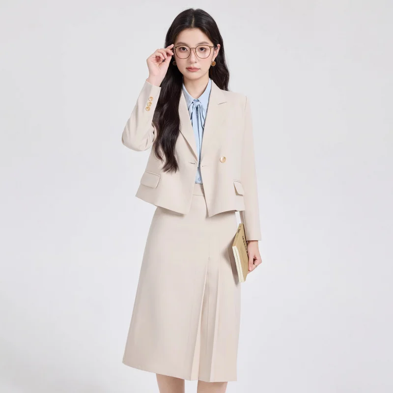 Conjunto de traje falda para mujer entrevista profesional ropa Formal estudiante universitario desplazamientos lugar de trabajo traje de maestro Petite Blazer Jac
