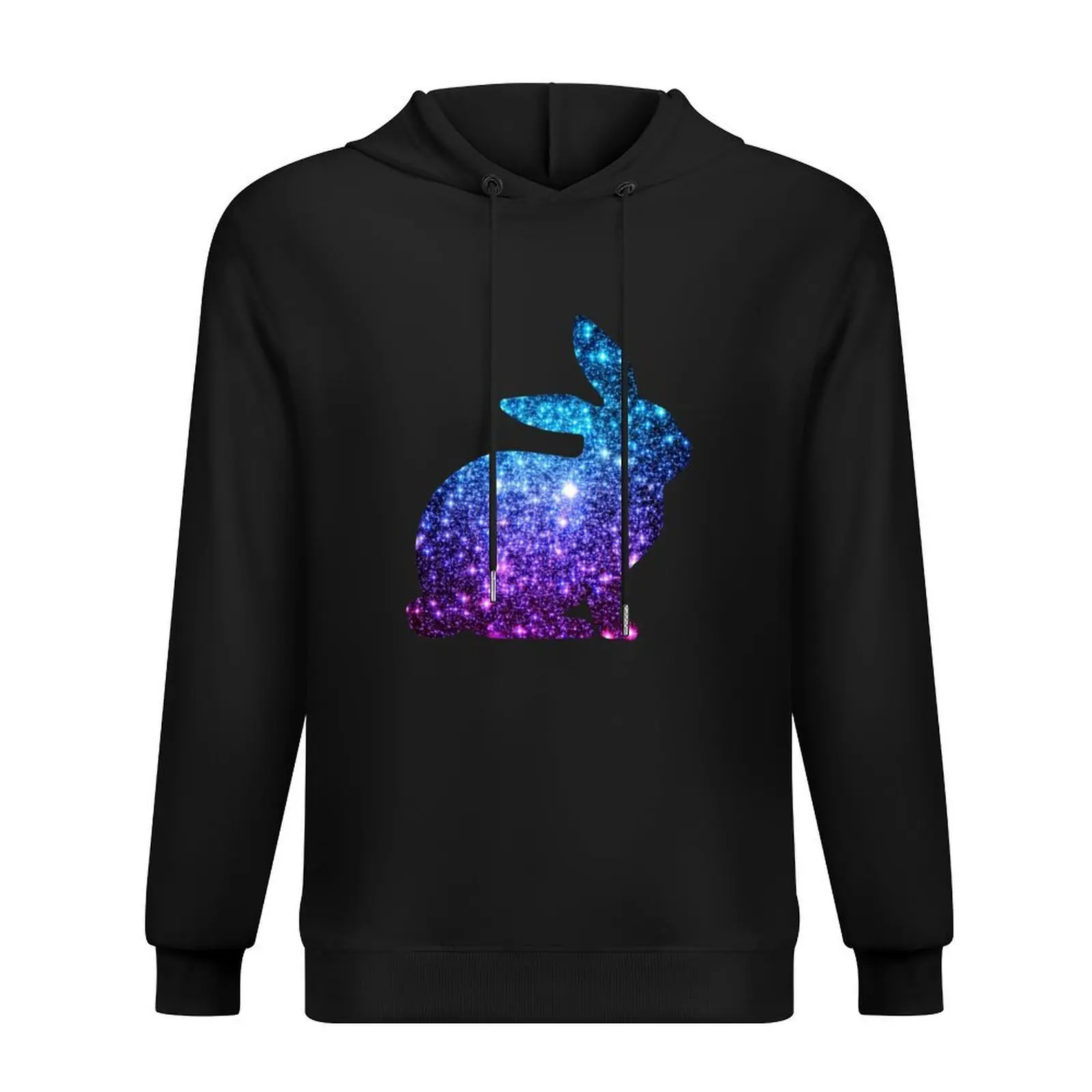 

Teal and Purple Ombre Faux Glitter Easter Bunny Hoodie korean clothes blouse fashion men autumn jacket men autumn hoodie