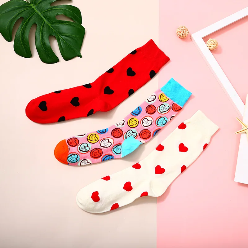 27 Patterns Brand Fashion Cotton Elegant Lovely Heart Smile Face Women Happy Socks Novelty Quality Harajuku Girls Dress Cute Sox