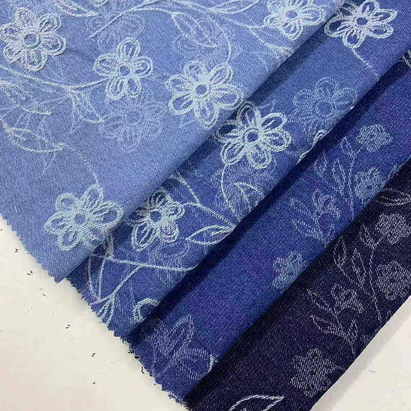 

Denim Fabric Thickened Pastoral Style Jacquard Washed Denim For Sewing Dresses Bags Pants bags hats DIY