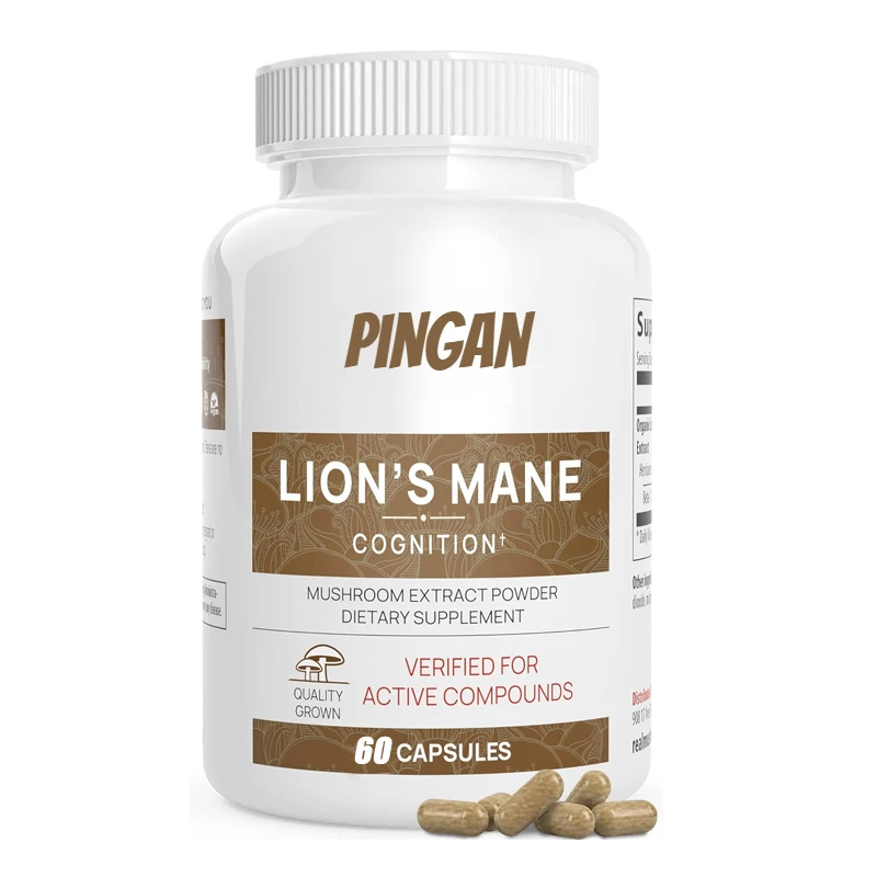 

Lion's Mane Capsules - Organic Lion's Mane Mushroom Brain Mushroom Supplement for Memory and Focus - Vegetarian 60 Pills