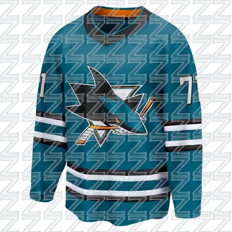 San Jose Sharks Training Blue Ice Hockey Jacket, Celebrini Fitness Sports Ice Hockey Long Sleeve, Trendy Style