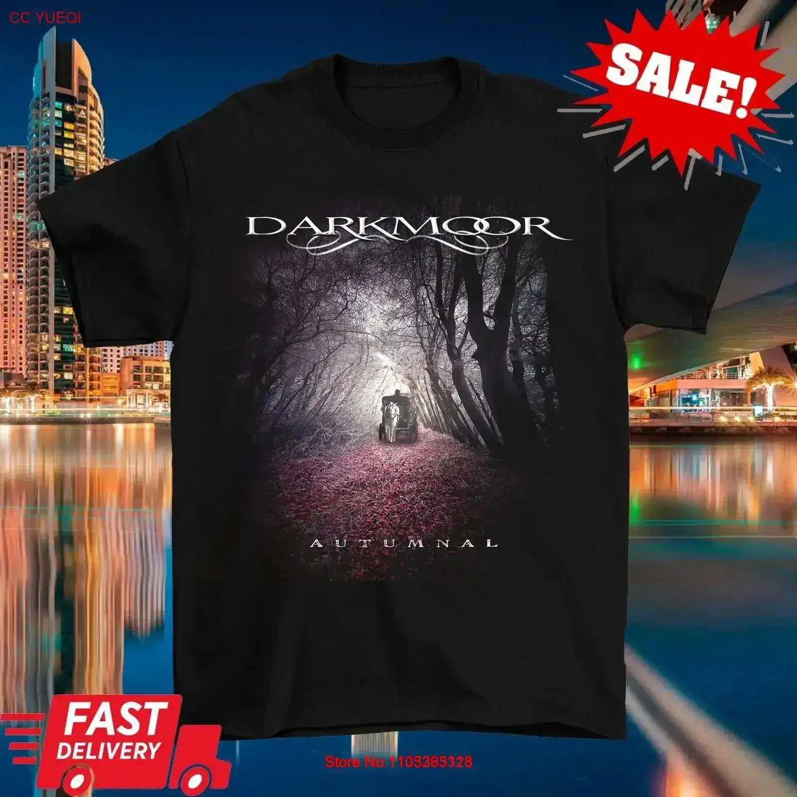 Dark Moor Autumnal Album T Shirt Black S 5XL 1P1006 vintage Washed Comfortable graphic Versatile fashion Slightly streetwear