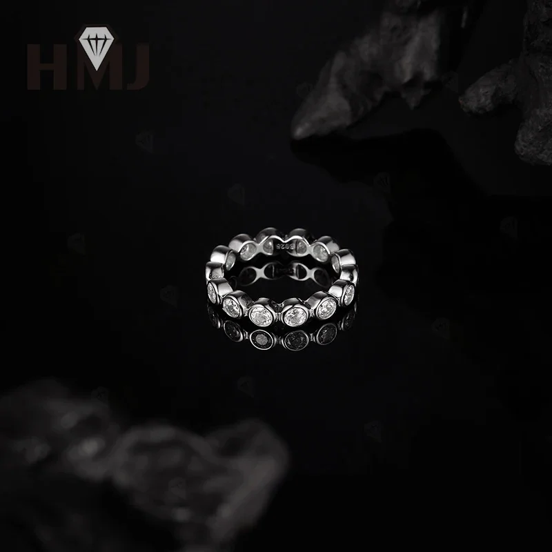 925 فضة خواتم مويسانيتي مختبر الماس D اللون VVS1 وضوح غير يتلاشى اقتراح المشاركة مجوهرات أعلى جودة السحر