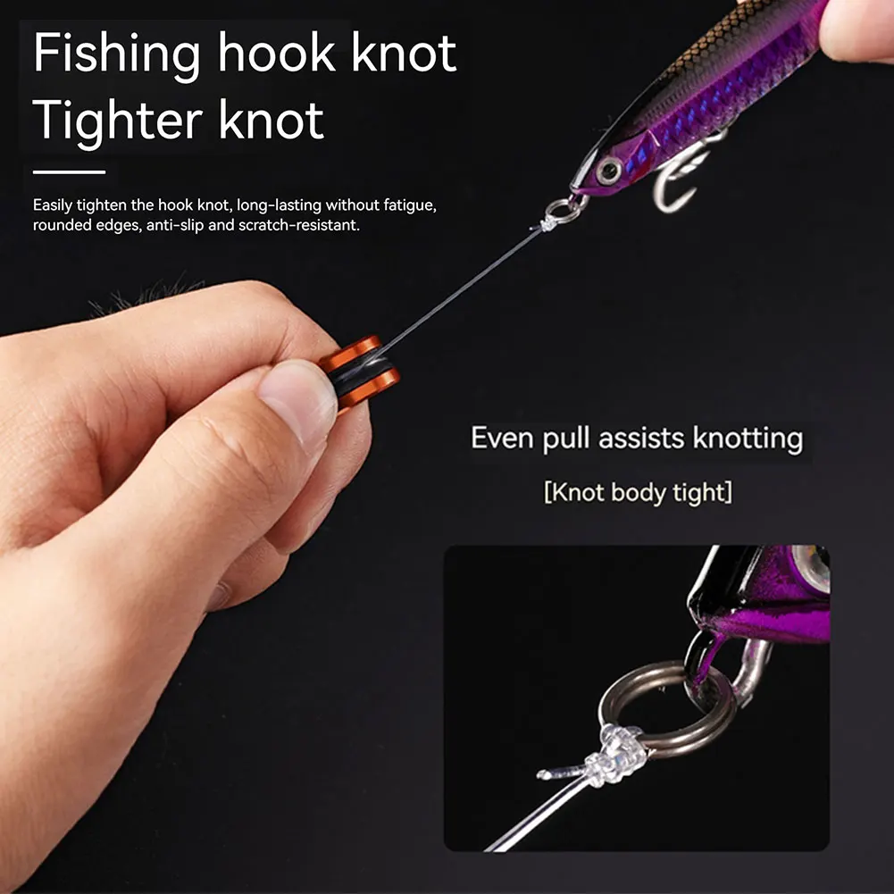 1/2 قطعة خط الصيد مجتذب المضادة للانزلاق المحمولة خط سحب حلقة خطوط الصيد سحب حلقة الصيد اكسسوارات #3